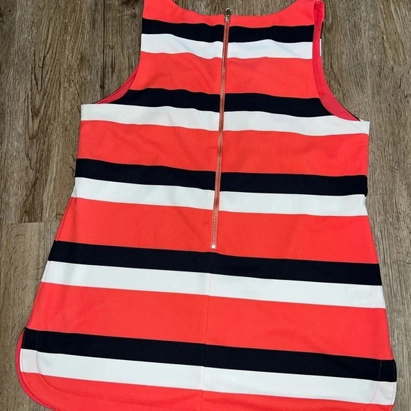 Ann Taylor • Striped Zipper Back Tank Blouse - Picture 8 of 9